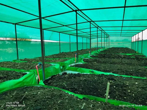 Shade Net Covered Vermicompost Commercial Infrastructure Facility